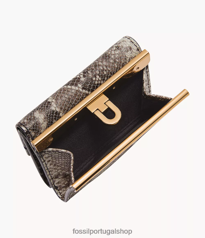 Fossil mulheres penrose com três dobras estampa de cobra carteira 40NJ6Z781