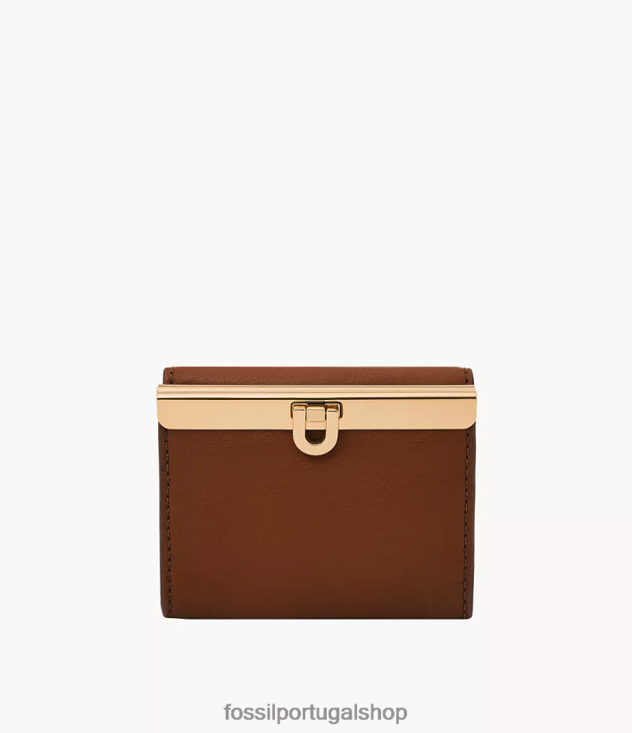Fossil mulheres penrose com três dobras marrom carteira 40NJ6Z779