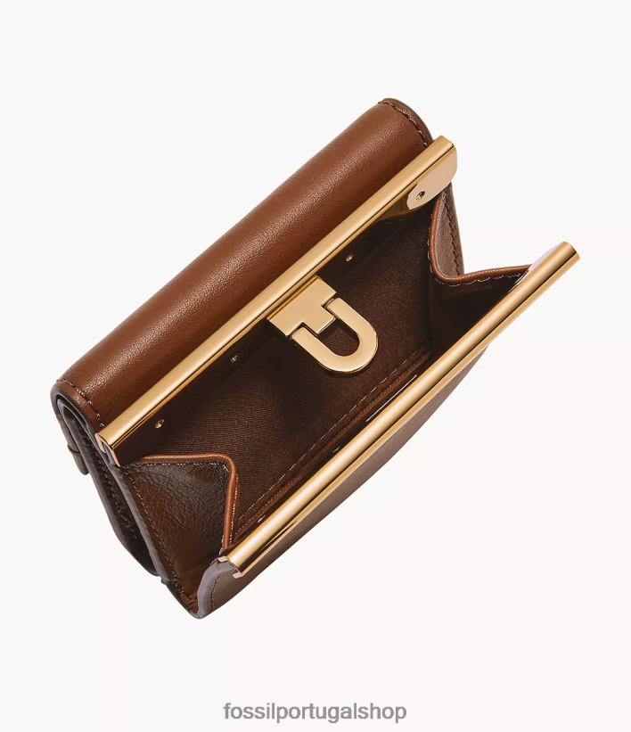 Fossil mulheres penrose com três dobras marrom carteira 40NJ6Z779