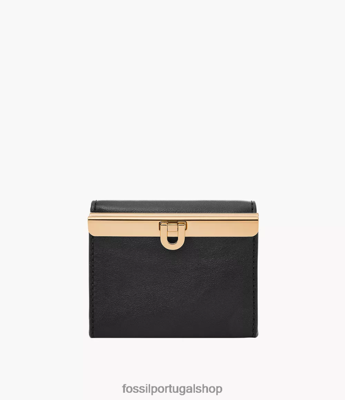 Fossil mulheres penrose com três dobras preto carteira 40NJ6Z778