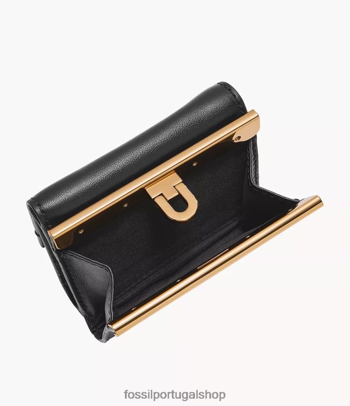 Fossil mulheres penrose com três dobras preto carteira 40NJ6Z778
