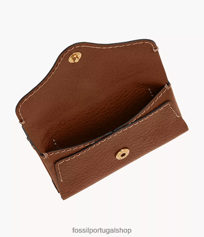 Fossil mulheres caso de cartão de herança marrom carteira 40NJ6Z766