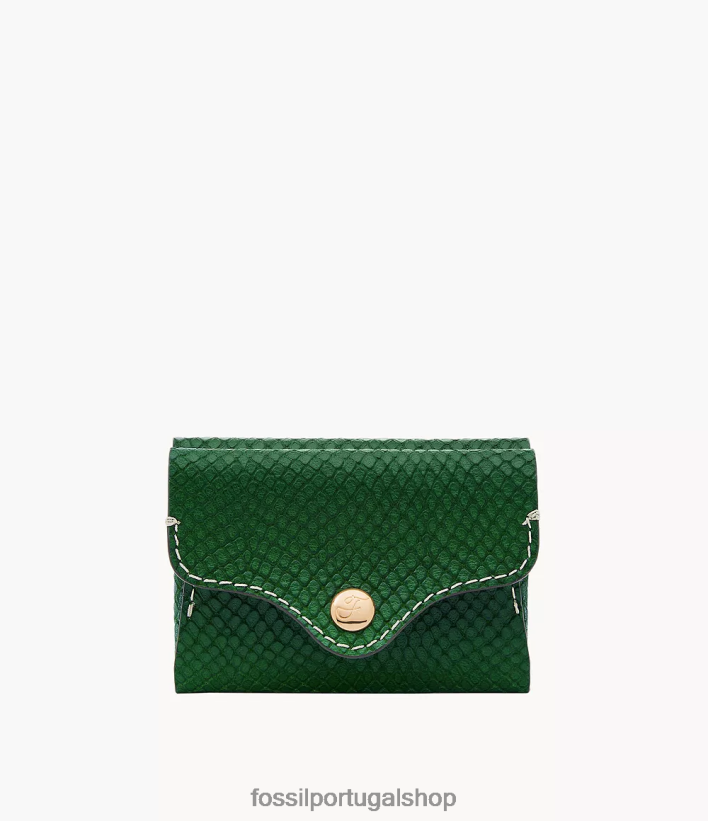 Fossil mulheres caso de cartão de herança verde carteira 40NJ6Z772