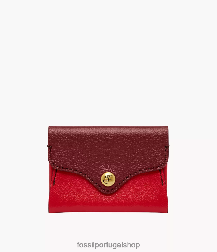 Fossil mulheres caso de cartão de herança vermelho carteira 40NJ6Z875