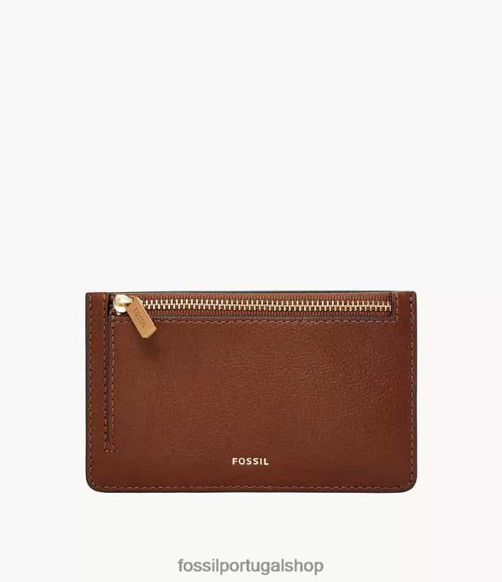 Fossil mulheres caso de cartão logan marrom carteira 40NJ6Z747