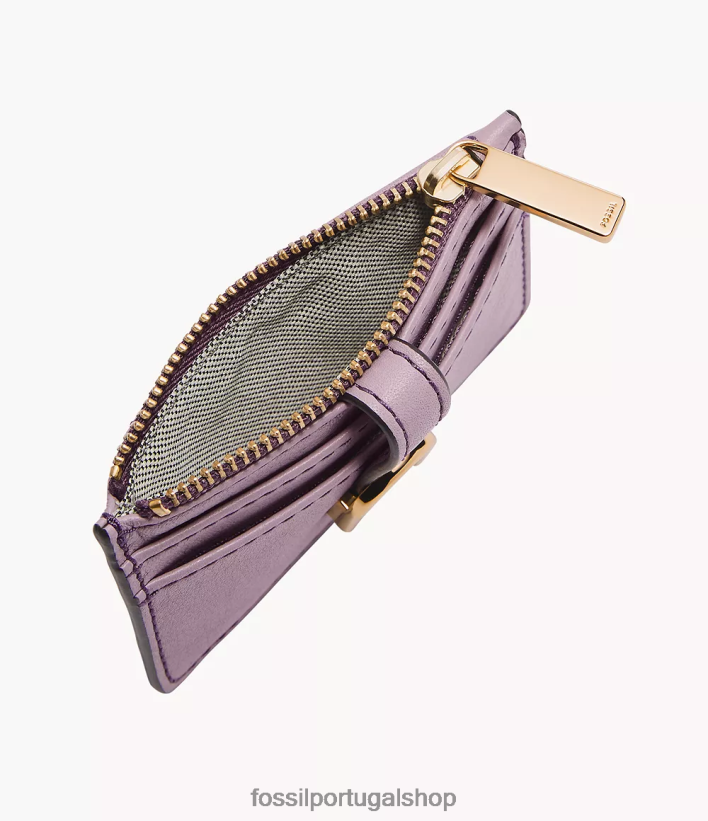 Fossil mulheres estojo para cartão zip vada roxo carteira 40NJ6Z780