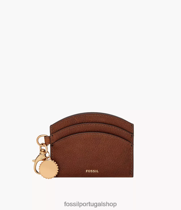 Fossil mulheres porta cartão polly marrom carteira 40NJ6Z748