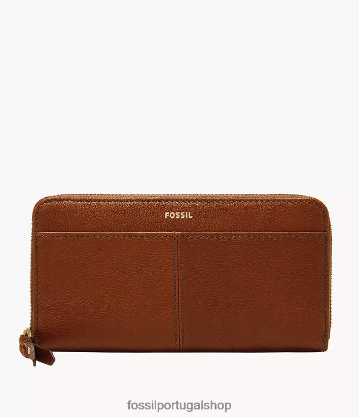 Fossil mulheres clutch com zíper tara marrom carteira 40NJ6Z886
