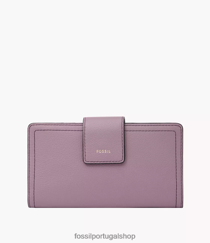 Fossil mulheres clutch logan roxo carteira 40NJ6Z806
