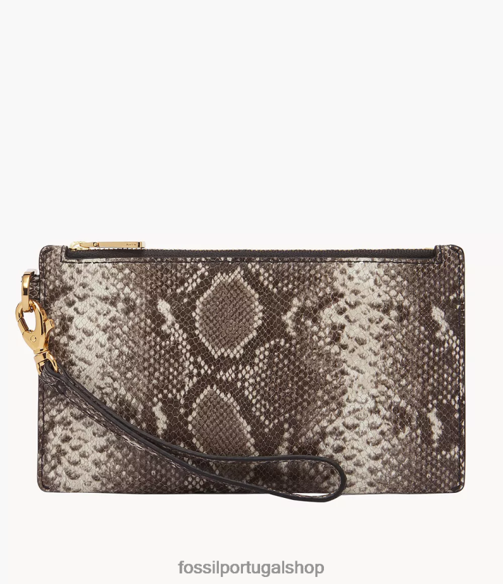 Fossil mulheres pulseira pequena estampa de cobra carteira 40NJ6Z752