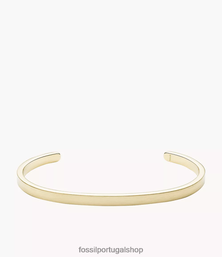 Fossil homens pulseira americana moderna em aço inoxidável tom de ouro joia 40NJ6Z1881