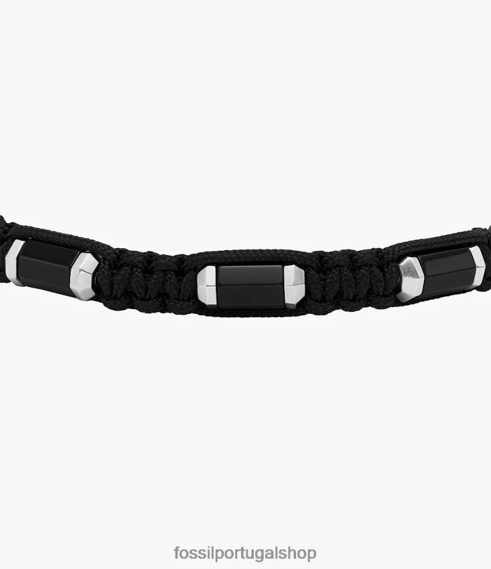 Fossil homens pulseira de contas de ônix preto joia 40NJ6Z1889