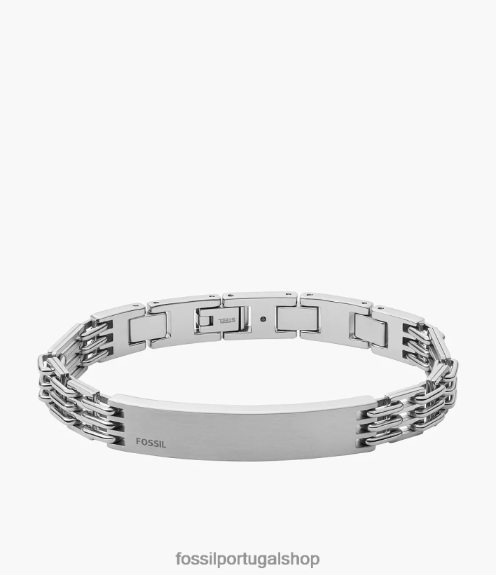 Fossil homens pulseira de corrente de aço inoxidável tom prata joia 40NJ6Z1883