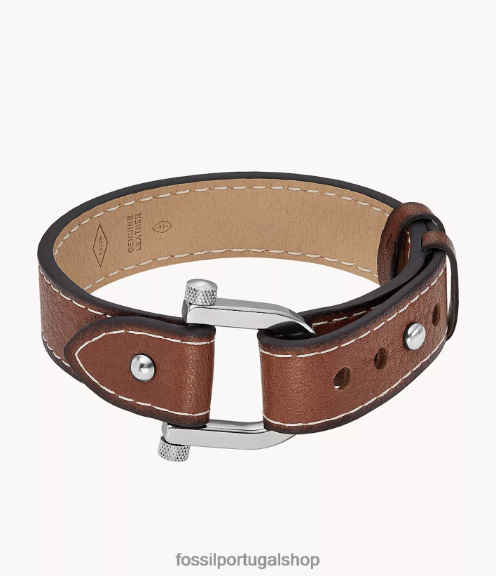 Fossil homens pulseira de couro d-link Heritage Castanho médio joia 40NJ6Z1879