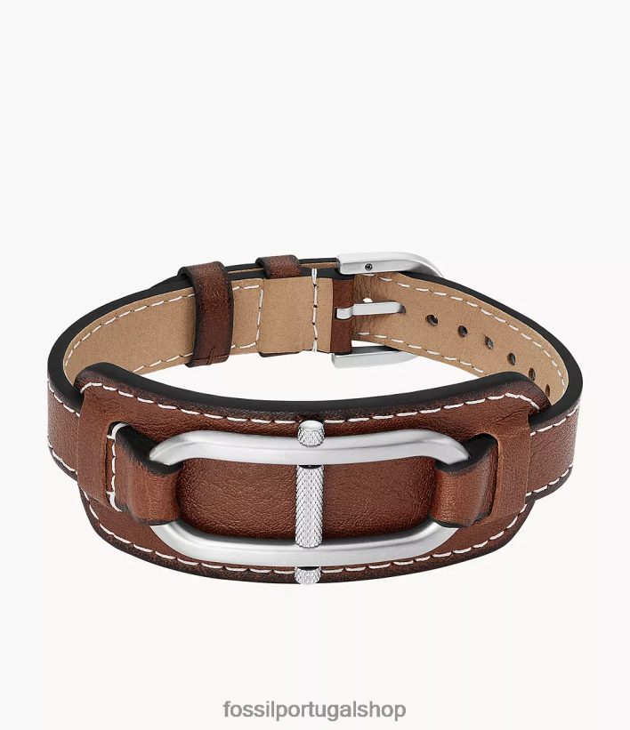 Fossil homens pulseira de couro d-link Heritage Castanho médio joia 40NJ6Z1895
