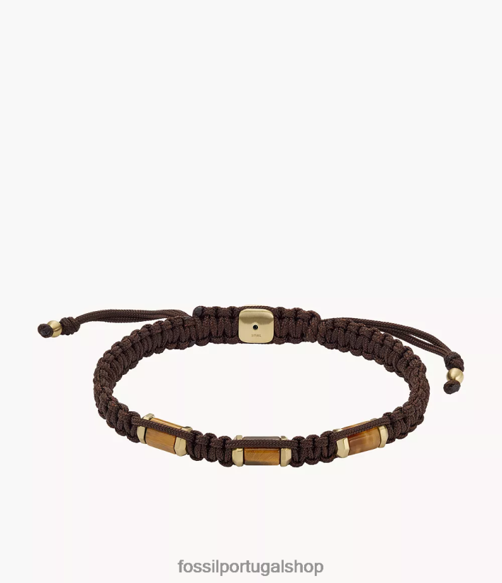 Fossil homens pulseira de estação toda empilhada olho de tigre joia 40NJ6Z1852