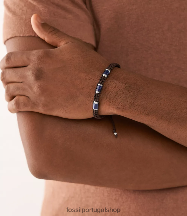 Fossil homens pulseira de estação toda empilhada sodalita joia 40NJ6Z1877