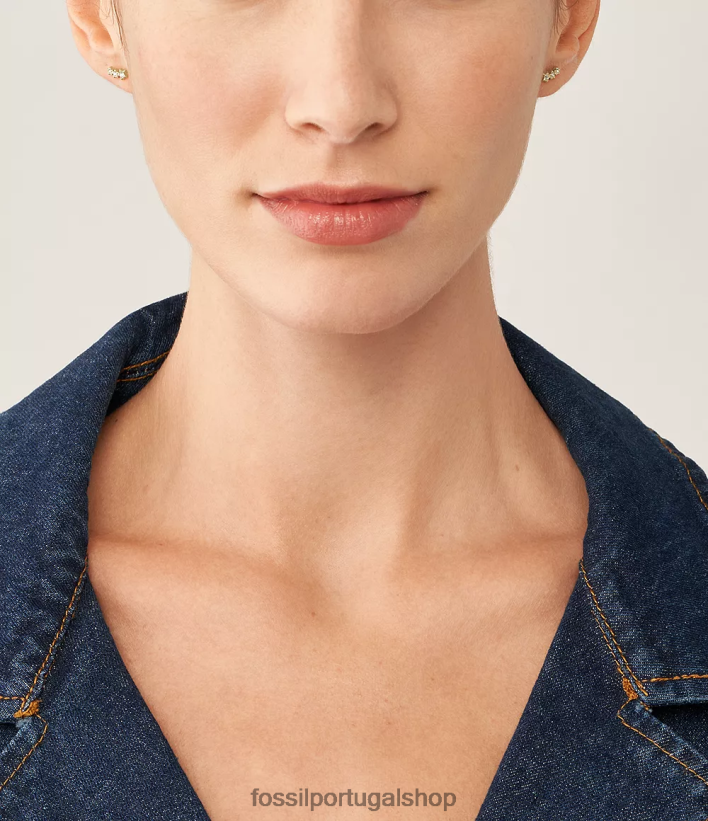 Fossil mulheres Sadie sob as estrelas brincos de alpinista em aço inoxidável tom de ouro joia 40NJ6Z1075