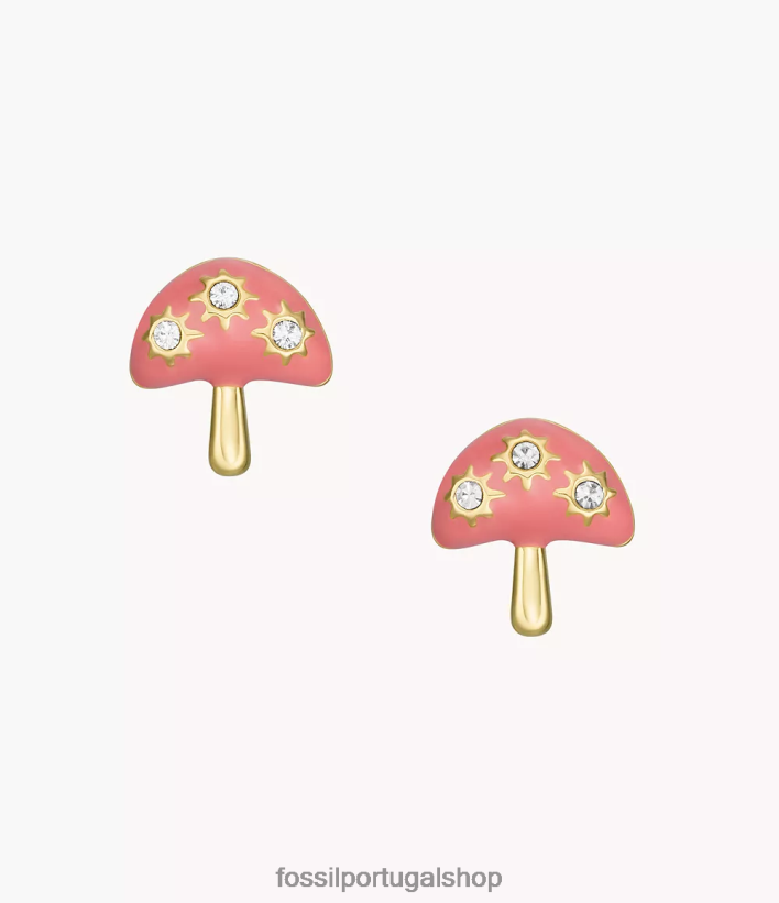 Fossil mulheres brincos coloridos de cogumelo pop rosa joia 40NJ6Z1042