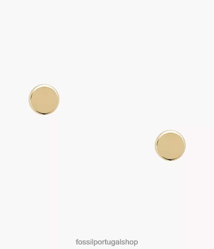 Fossil mulheres brincos de aço inoxidável todos empilhados tom de ouro joia 40NJ6Z1035