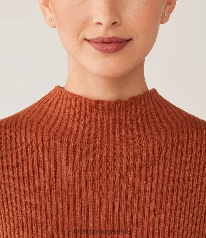 Fossil mulheres brincos de aço inoxidável todos empilhados tom de ouro joia 40NJ6Z1035