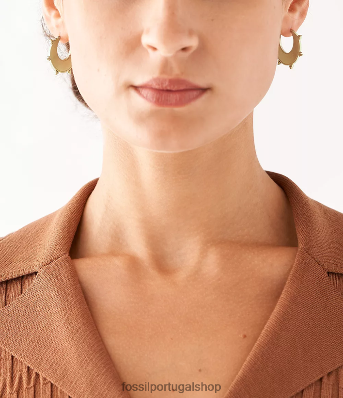 Fossil mulheres brincos de argola de sol do texas turquesa joia 40NJ6Z1205