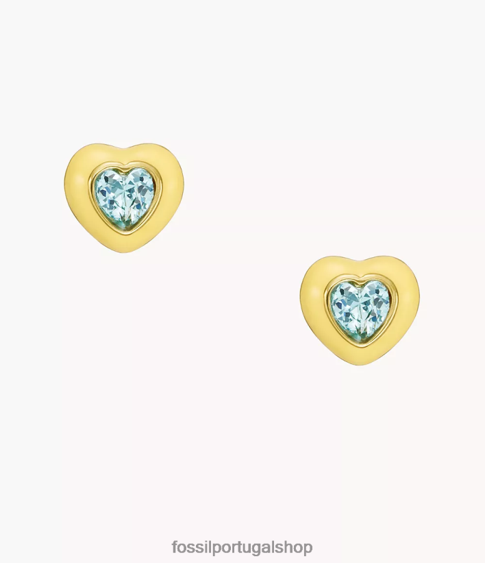 Fossil mulheres brincos de coração pop coloridos amarelo joia 40NJ6Z1087