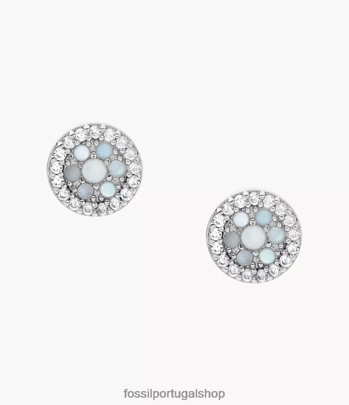 Fossil mulheres brincos elliott esterlina madrepérola joia 40NJ6Z1090