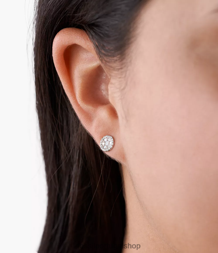 Fossil mulheres brincos elliott esterlina madrepérola joia 40NJ6Z1090