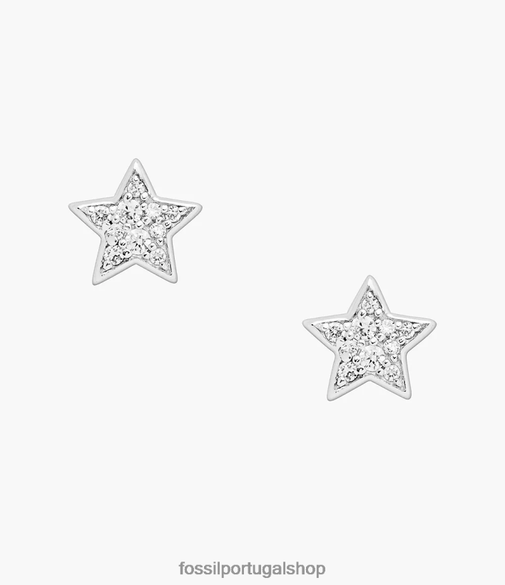 Fossil mulheres elliott sterling brilho estrela pregos prata joia 40NJ6Z1040