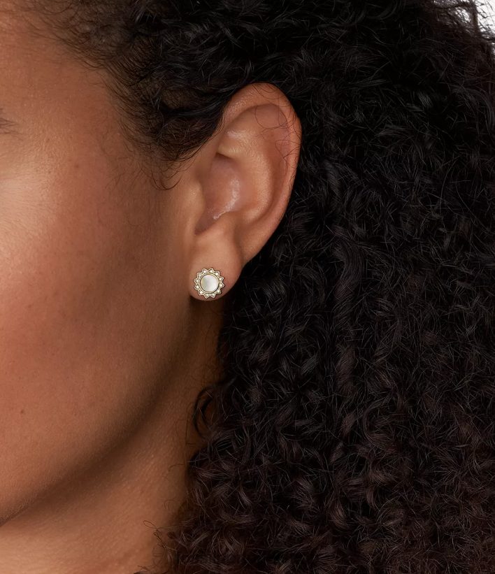 Fossil mulheres val você é meu raio de sol brincos de aço inoxidável madrepérola joia 40NJ6Z1070