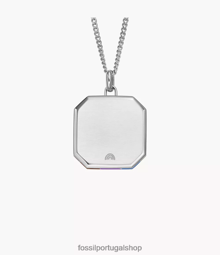 Fossil mulheres colar de corrente de aço inoxidável orgulho multi joia 40NJ6Z896