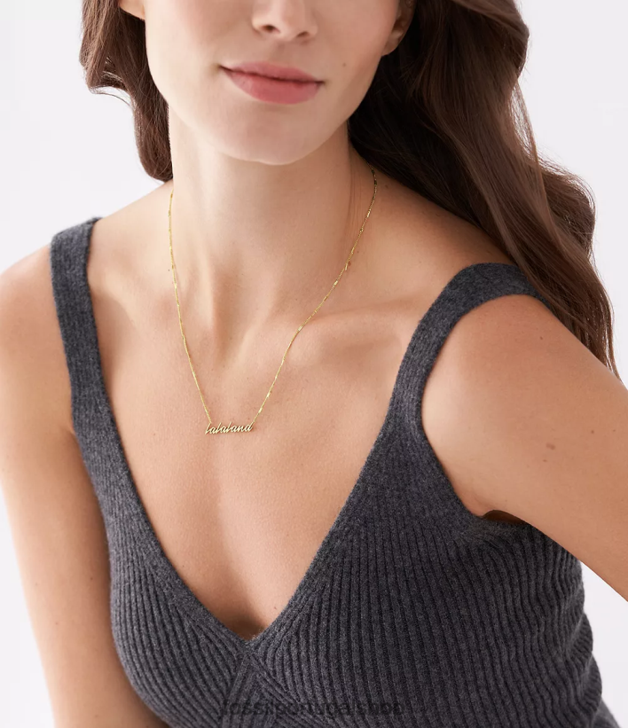 Fossil mulheres colar de pingente de aço inoxidável la la land tom de ouro joia 40NJ6Z961