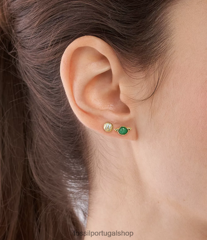 Fossil mulheres conjunto de brincos star wars ouro joia 40NJ6Z1031