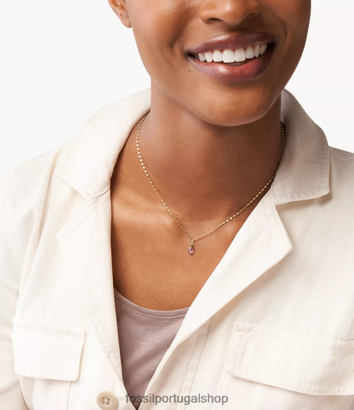 Fossil mulheres corra oh tão charmoso charme de pedra de aniversário de junho tom roxo joia 40NJ6Z1185