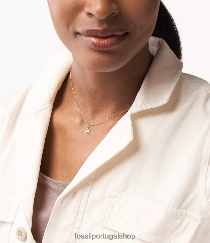 Fossil mulheres corra oh tão charmoso charme de pedra do nascimento de abril tom claro joia 40NJ6Z1190