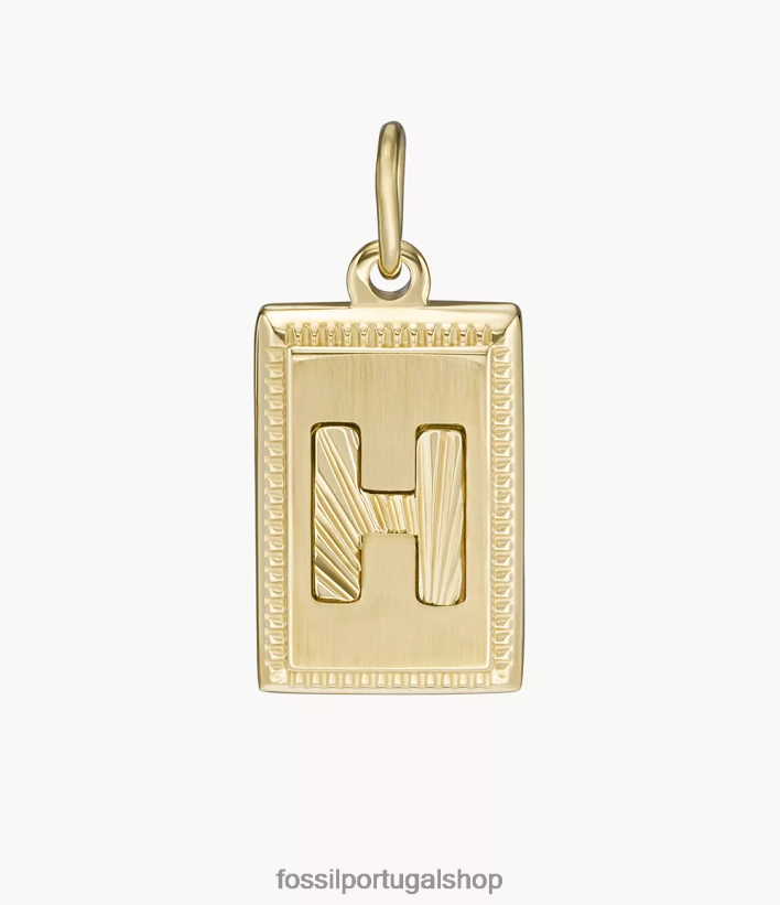 Fossil mulheres oh, tão charmoso charme inicial de aço inoxidável tom de ouro joia 40NJ6Z1224