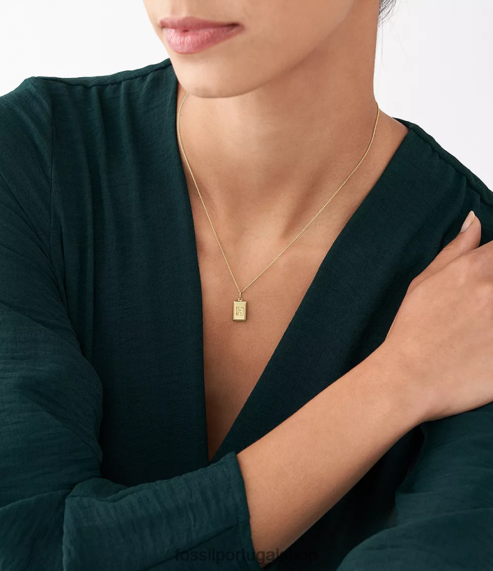 Fossil mulheres oh, tão charmoso charme inicial de aço inoxidável tom de ouro joia 40NJ6Z1224