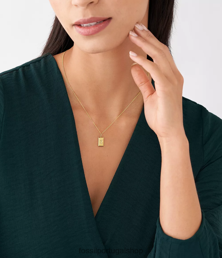 Fossil mulheres oh, tão charmoso charme inicial de aço inoxidável tom de ouro joia 40NJ6Z1272