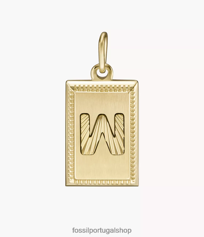 Fossil mulheres oh, tão charmoso charme inicial de aço inoxidável tom de ouro joia 40NJ6Z1276