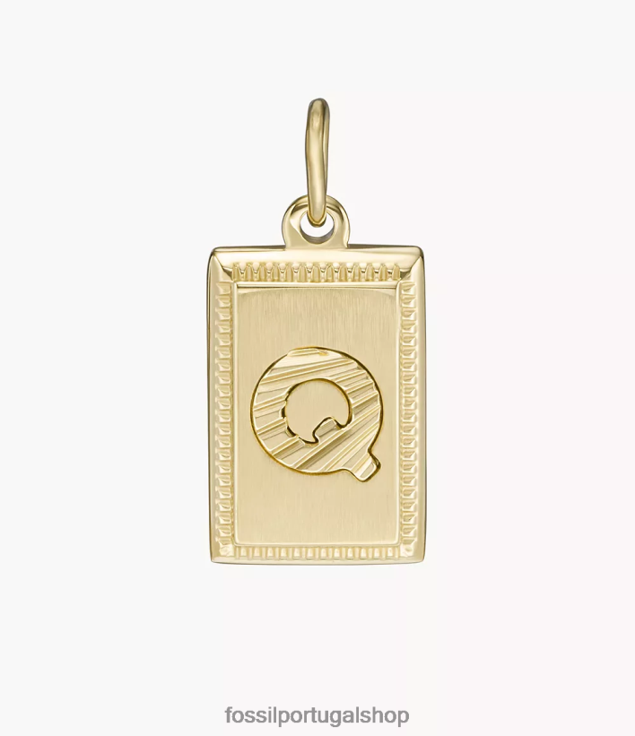 Fossil mulheres oh, tão charmoso charme inicial de aço inoxidável tom de ouro joia 40NJ6Z1307