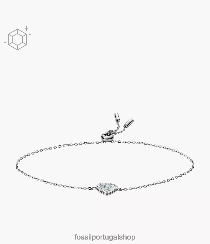 Fossil mulheres Pulseira Elliott Hearts Station madrepérola azul joia 40NJ6Z1233