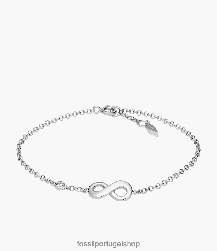 Fossil mulheres Pulseira Elliott Infinite Love em caixa esterlina prata joia 40NJ6Z995