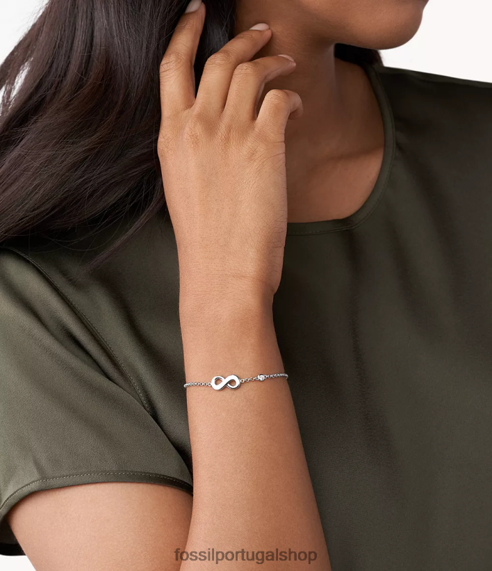 Fossil mulheres Pulseira Elliott Infinite Love em caixa esterlina prata joia 40NJ6Z995