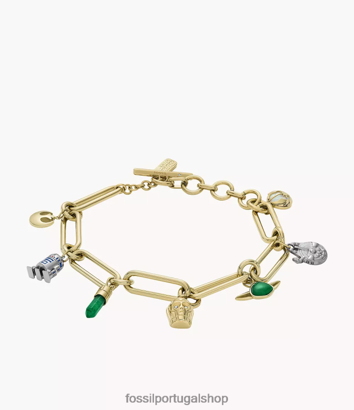 Fossil mulheres pulseira de charme de guerra nas estrelas opala/acenturina verde/esmalte azul joia 40NJ6Z962