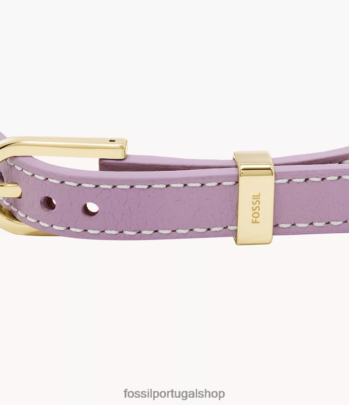 Fossil mulheres pulseira de couro d-link Heritage lavanda joia 40NJ6Z1181