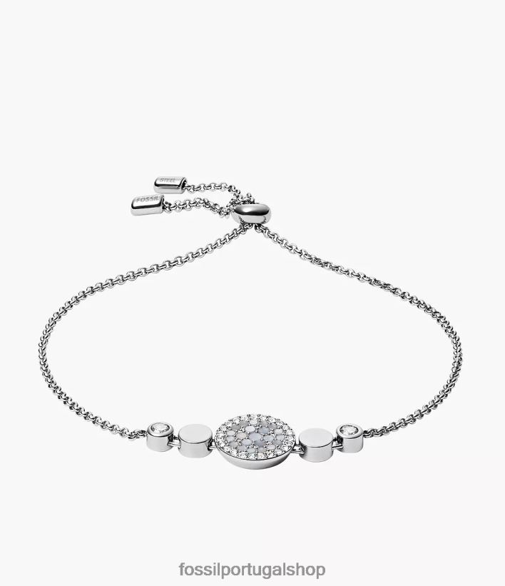 Fossil mulheres pulseira de disco de mosaico val madrepérola joia 40NJ6Z1013