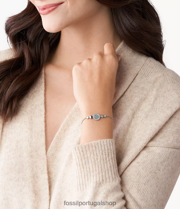 Fossil mulheres pulseira de disco de mosaico val madrepérola joia 40NJ6Z1013