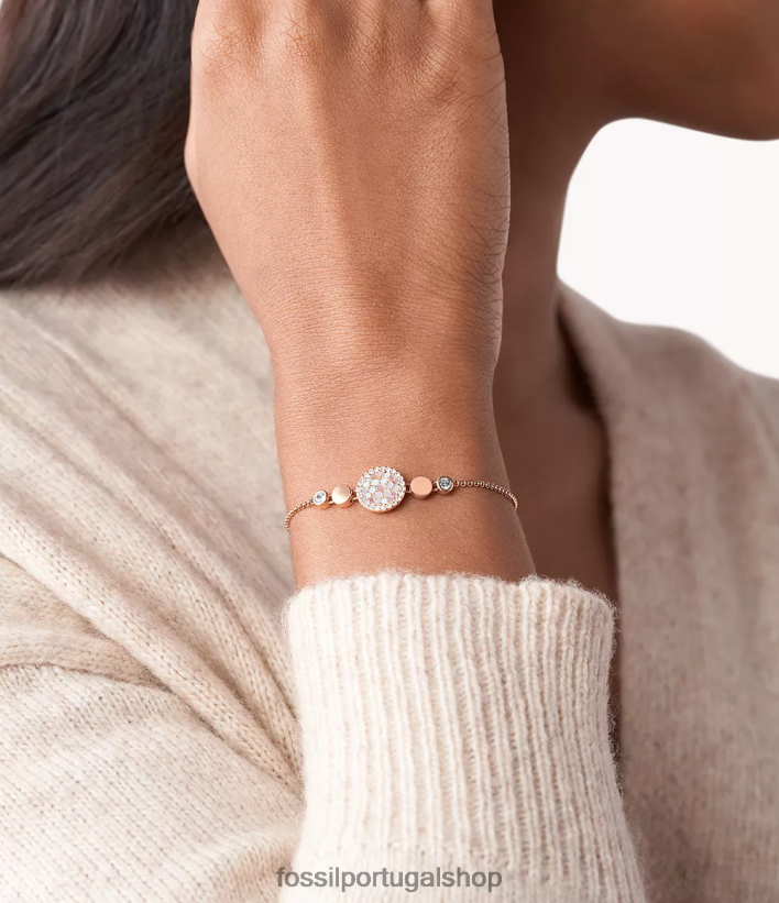 Fossil mulheres pulseira de disco de mosaico val madrepérola joia 40NJ6Z1017