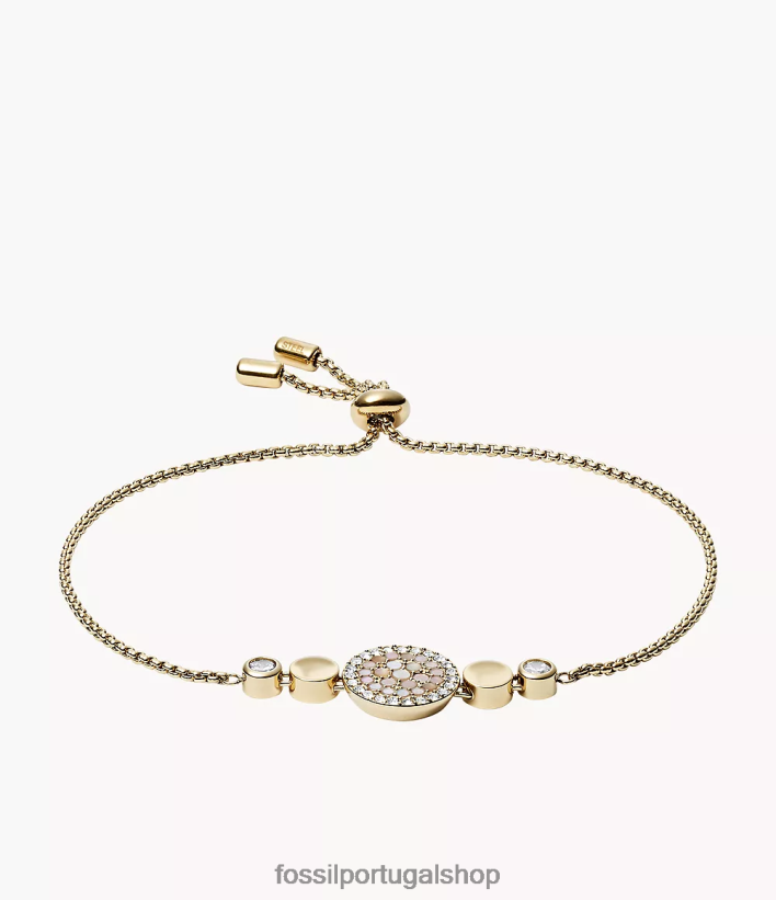Fossil mulheres pulseira de disco de mosaico val madrepérola joia 40NJ6Z1027